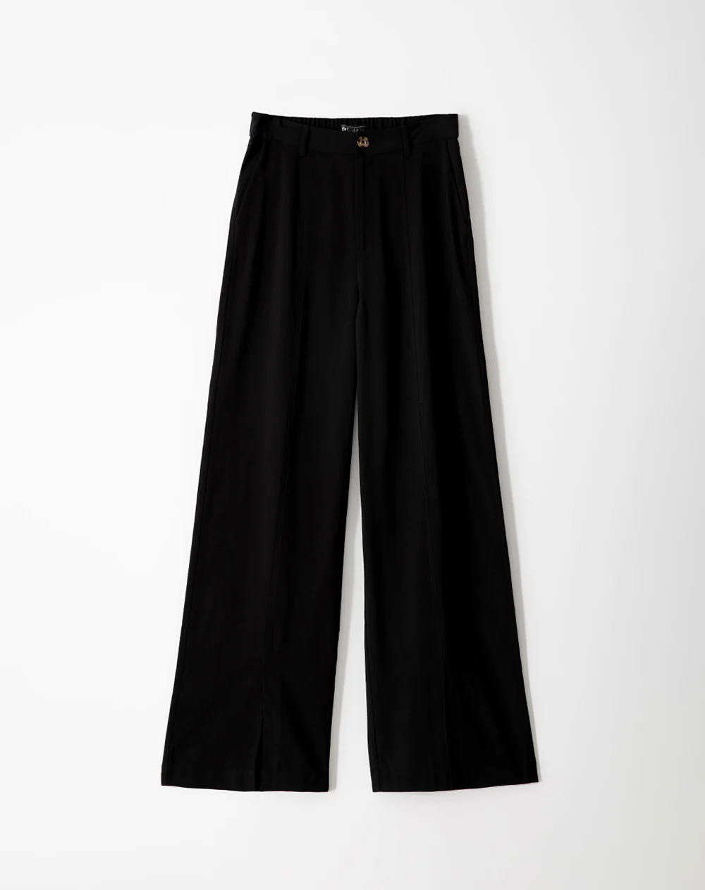 Pantalón wide leg tiro alto negro mujer - Image 6