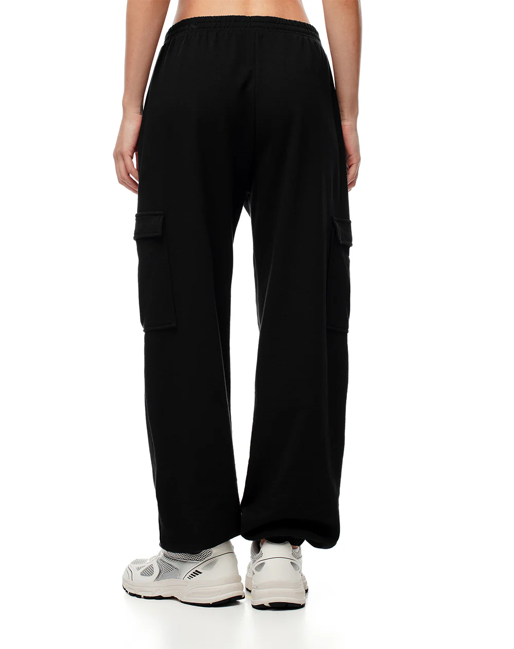 Jogger tiro medio algodón negro mujer - Image 3