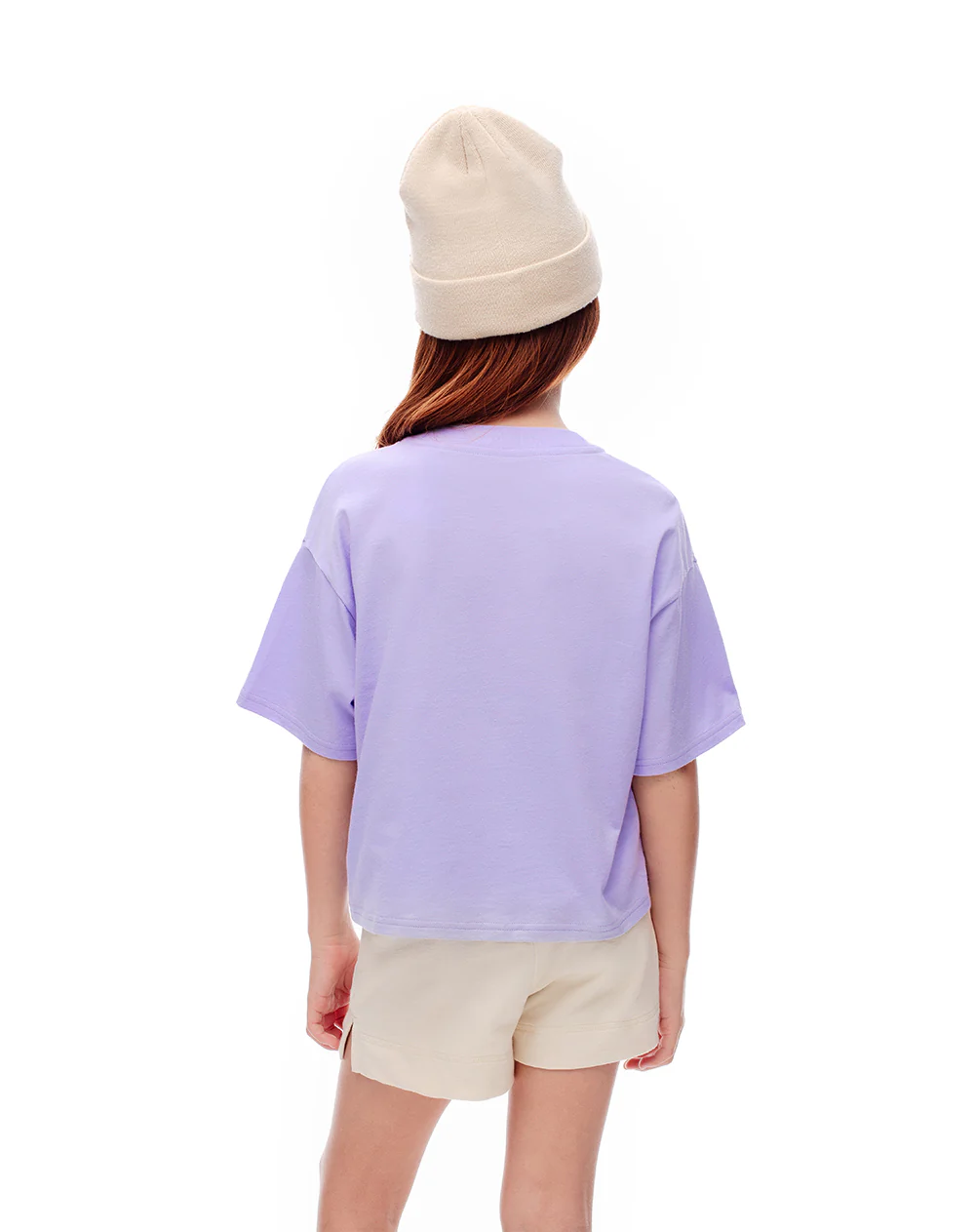 Camiseta oversize algodón lavanda niña - Image 2