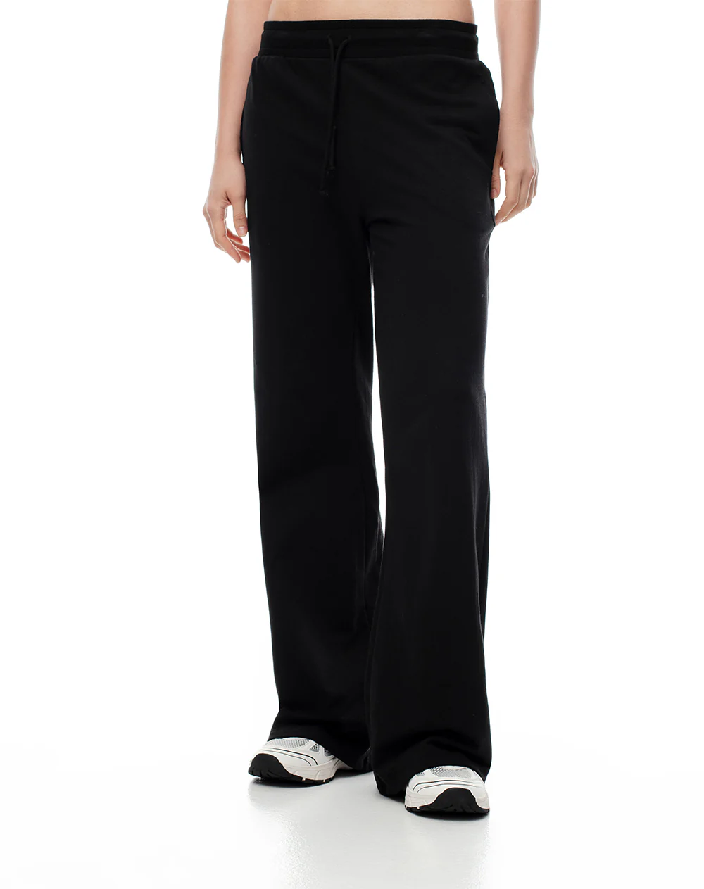 Pantalón relax tiro medio algodón negro mujer - Image 5
