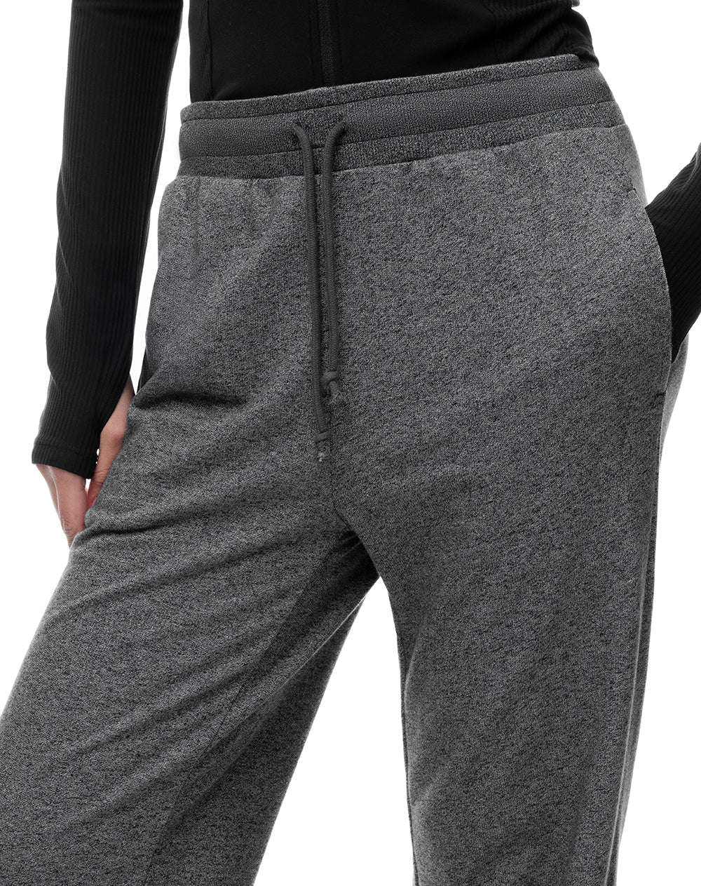 Pantalón relax tiro medio algodón gris mujer - Image 4