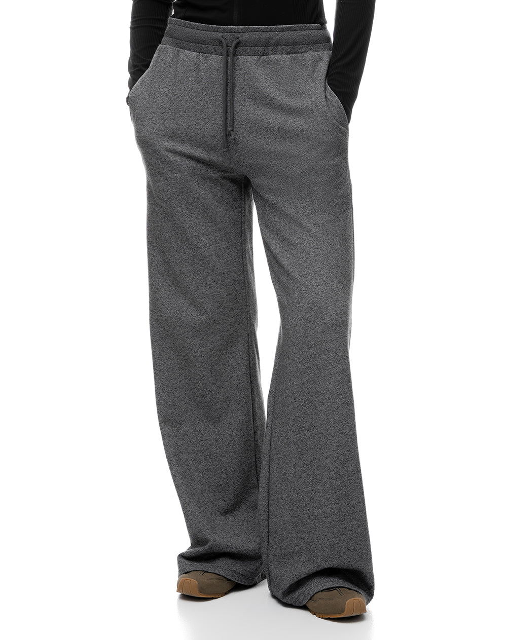 Pantalón relax tiro medio algodón gris mujer - Image 5