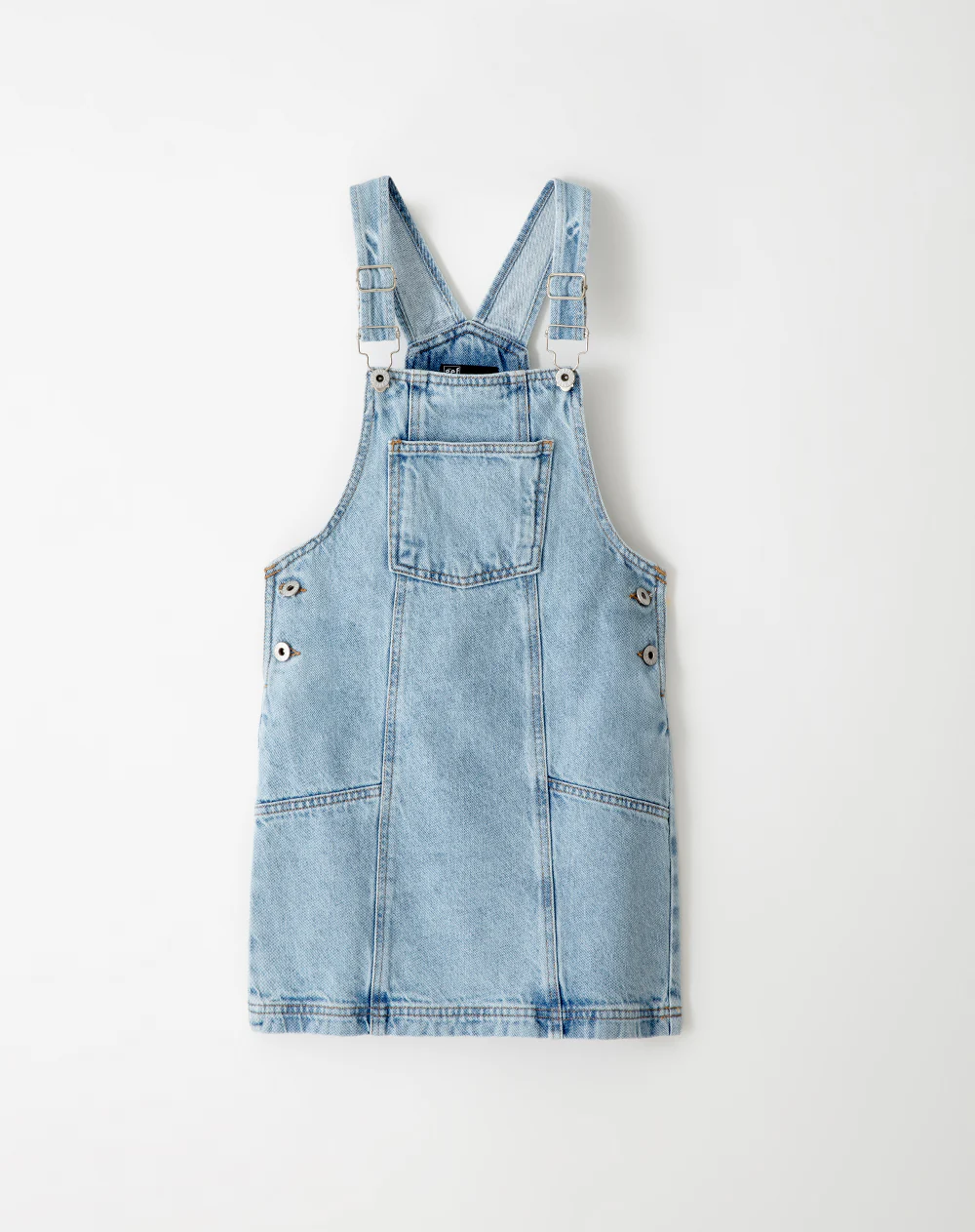 Overol corto denim índigo medio niña - Image 6