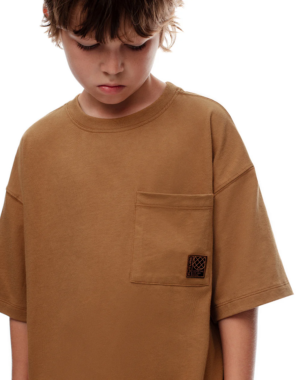 Camiseta oversize algodón caramelo niño - Image 4