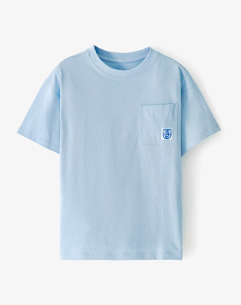 Camiseta oversize algodón azul niño - Image 5