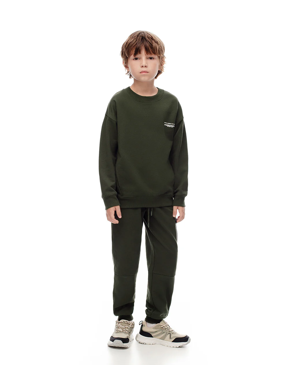Jogger regular verde niño