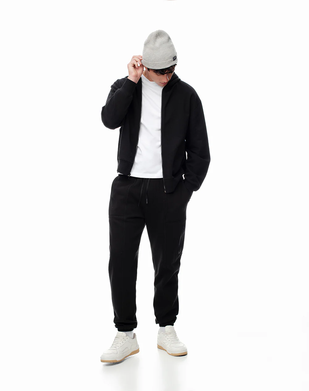 Buzo regular algodón negro hombre - Image 4