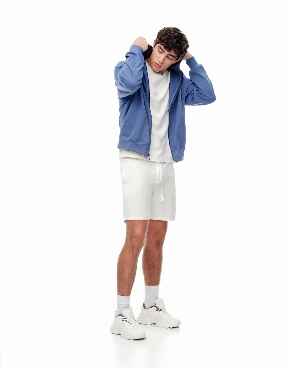 Chaqueta relax algodón azul hombre - Image 5
