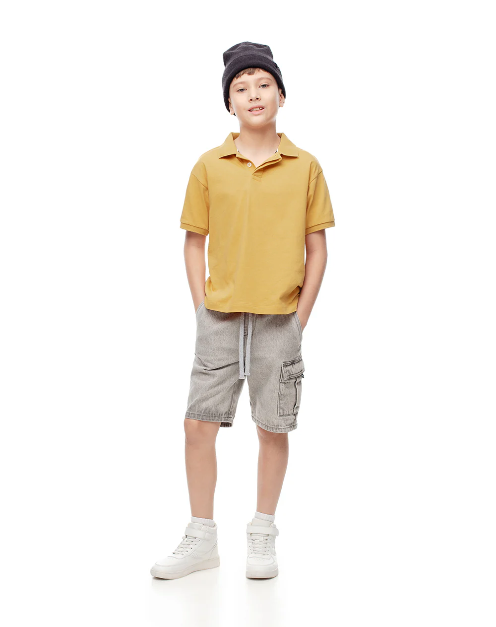 Polo regular algodón mostaza niño - Image 5