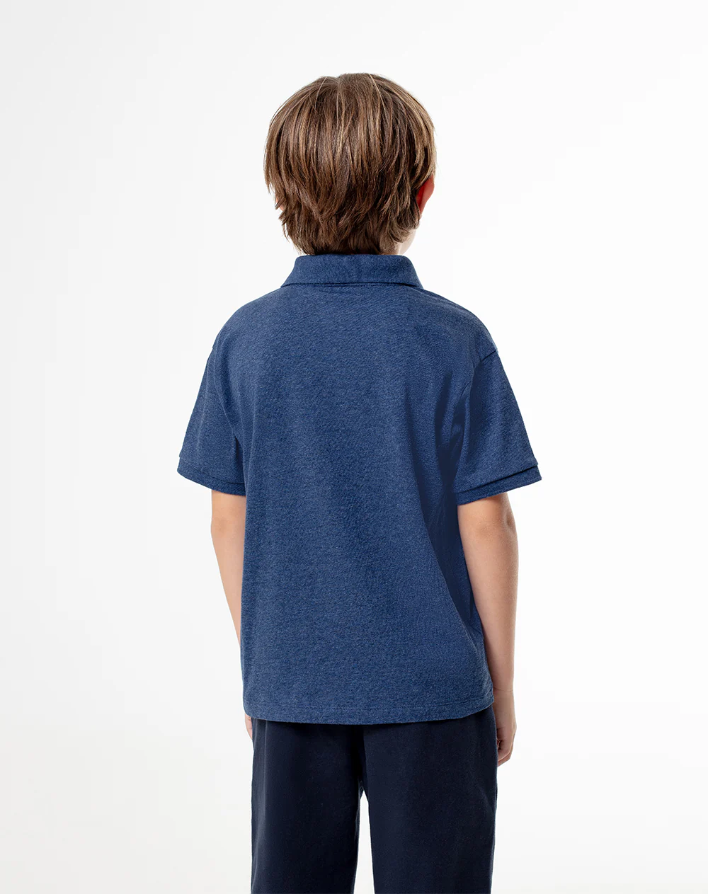 Polo regular algodón azul niño - Image 2