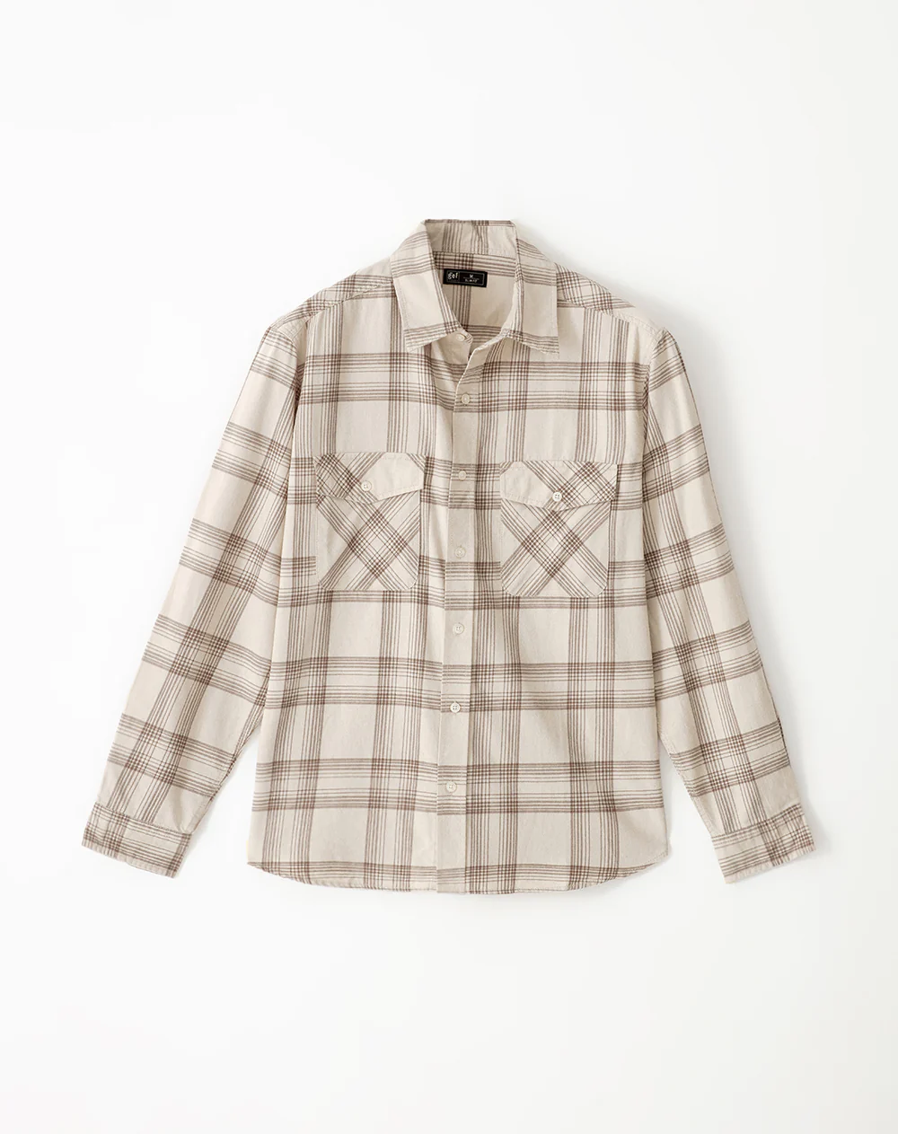 Camisa manga larga regular algodón cuadros hombre - Image 5