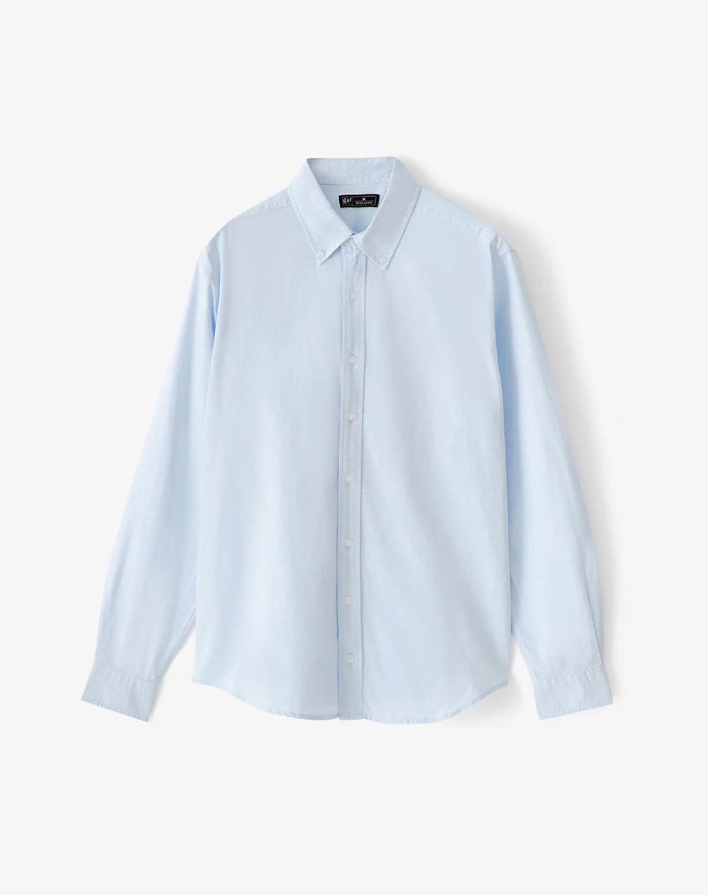 Camisa manga larga regular algodón azul hombre - Image 6