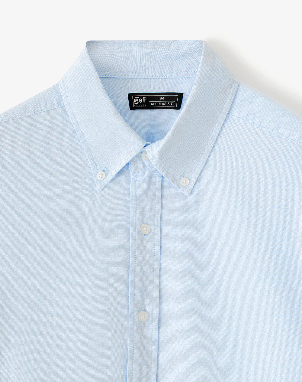 Camisa manga larga regular algodón azul hombre - Image 7