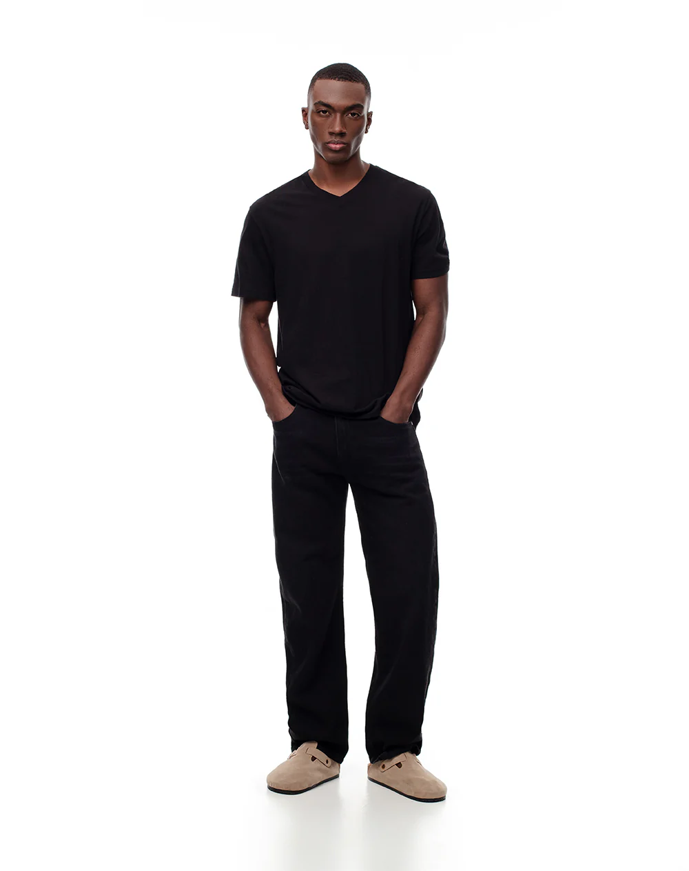 Camiseta relax algodón negra hombre - Image 5