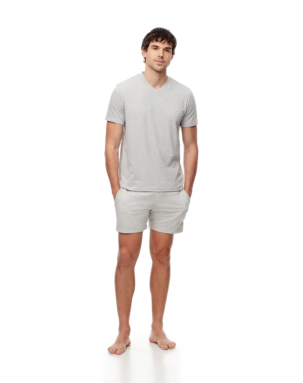 Camiseta relax algodón gris hombre - Image 5