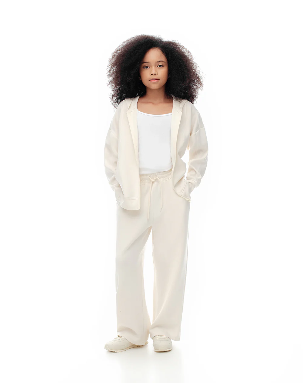 Chaqueta regular crema niña - Image 6