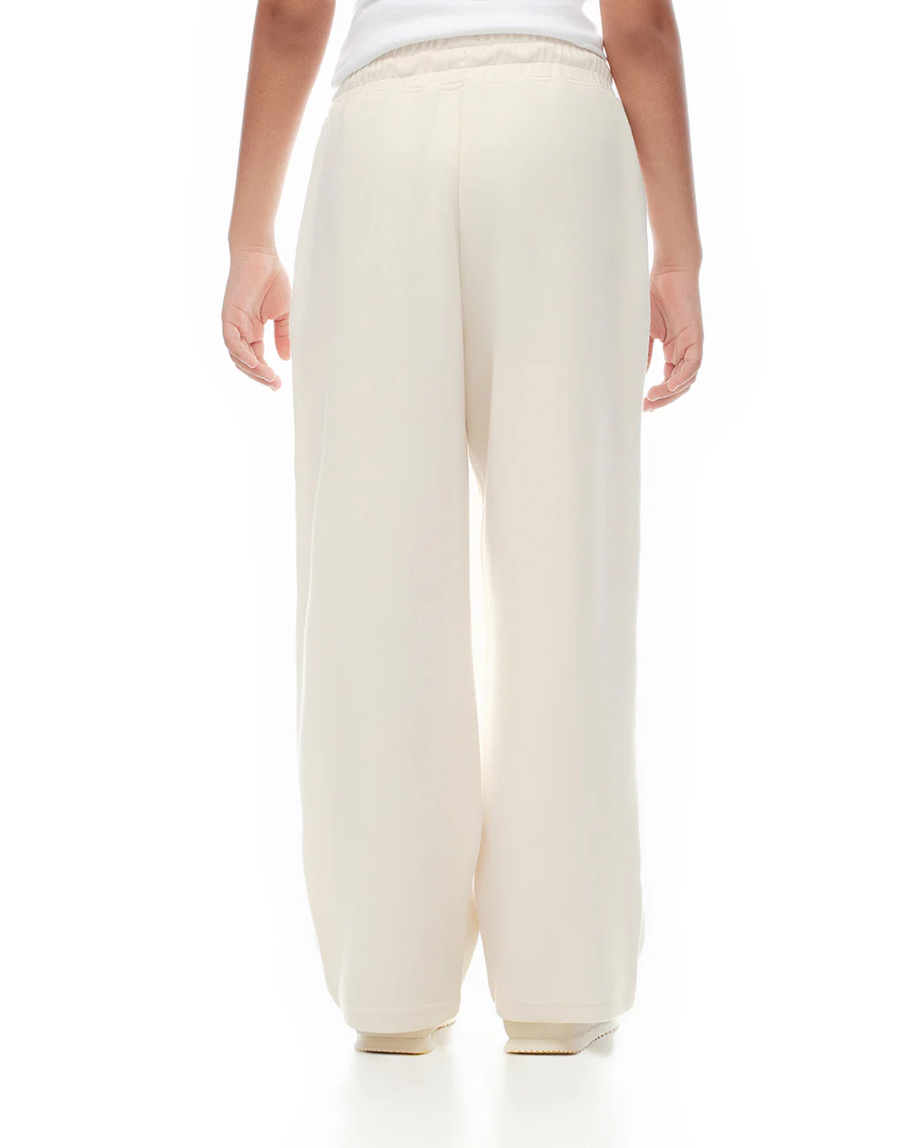 Pantalón tiro holgado medio crema niña - Image 2
