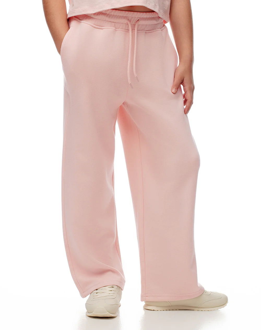 Pantalón tiro medio holgado rosado niña - Image 4