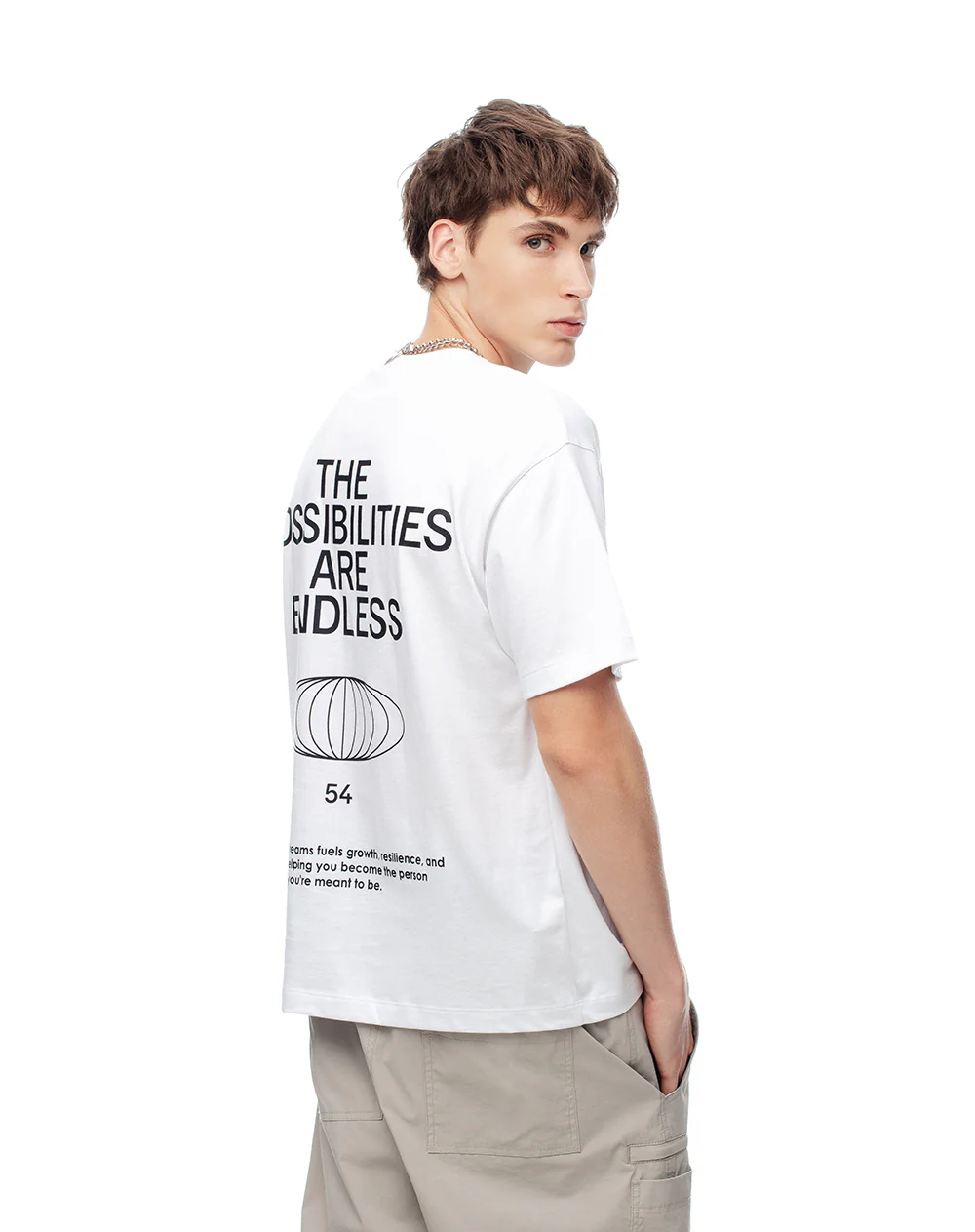 Camiseta regular algodón estampada hombre