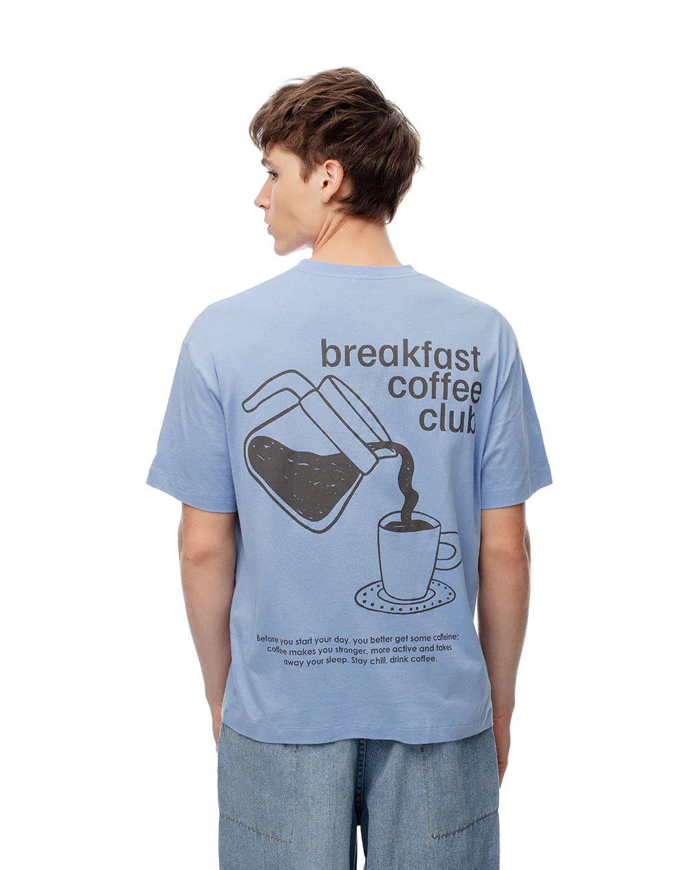 Camiseta regular algodón estampada hombre