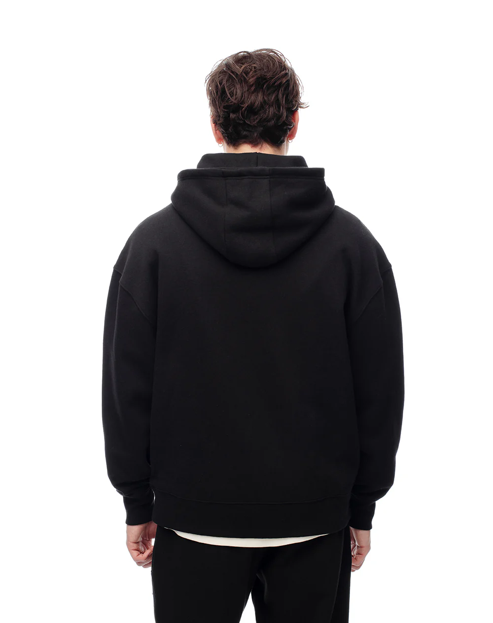 Buzo tipo hoddie negro hombre - Image 2