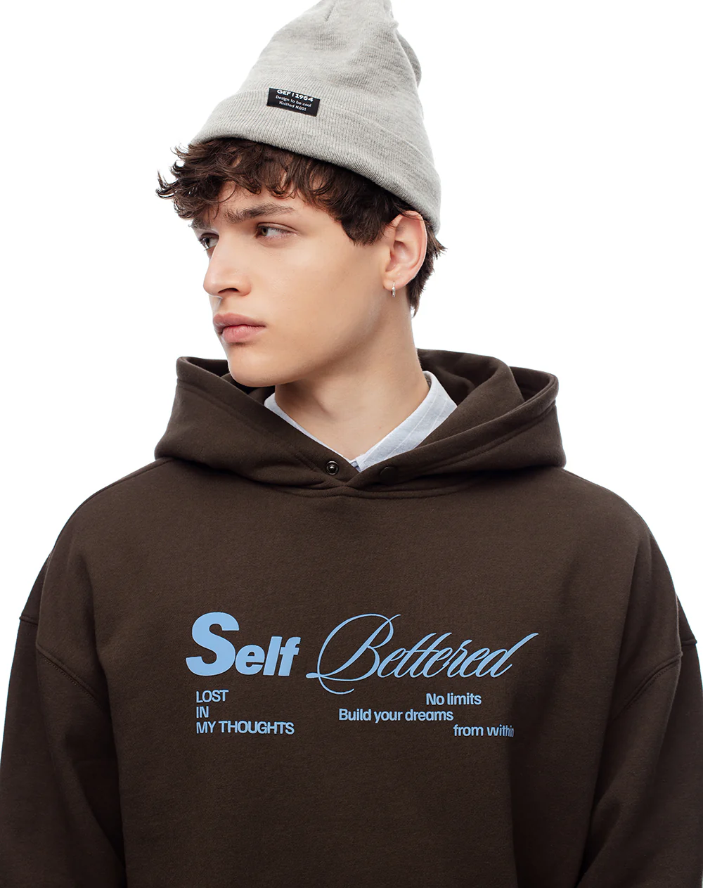 Buzo tipo hoddie chocolate hombre - Image 4