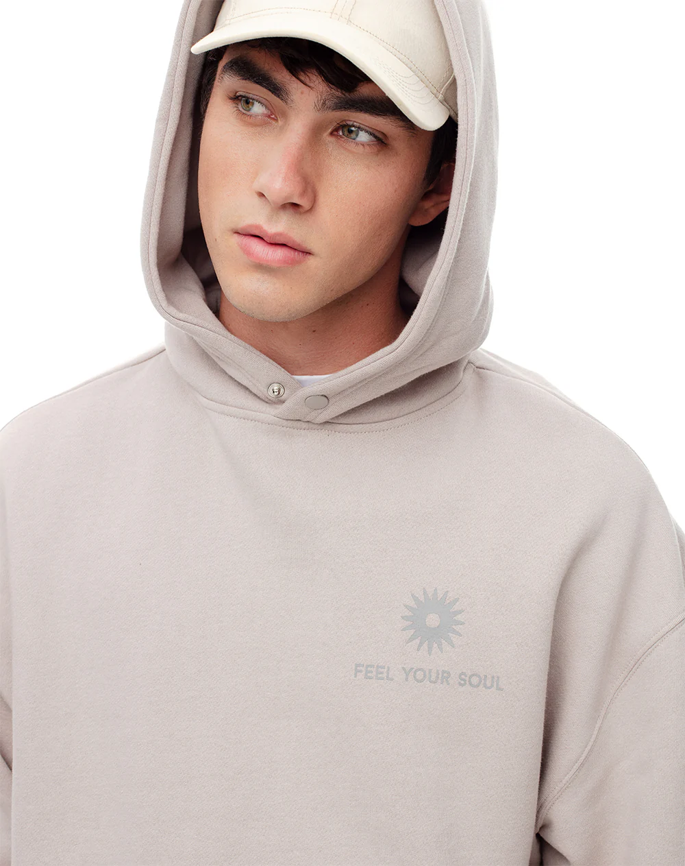 Buzo tipo hoddie café hombre - Image 3