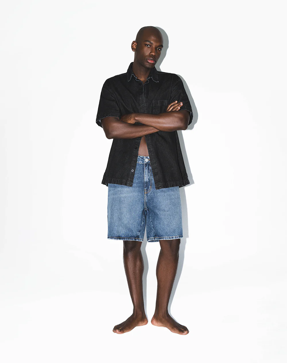 Bermuda denim regular índigo medio hombre - Image 8