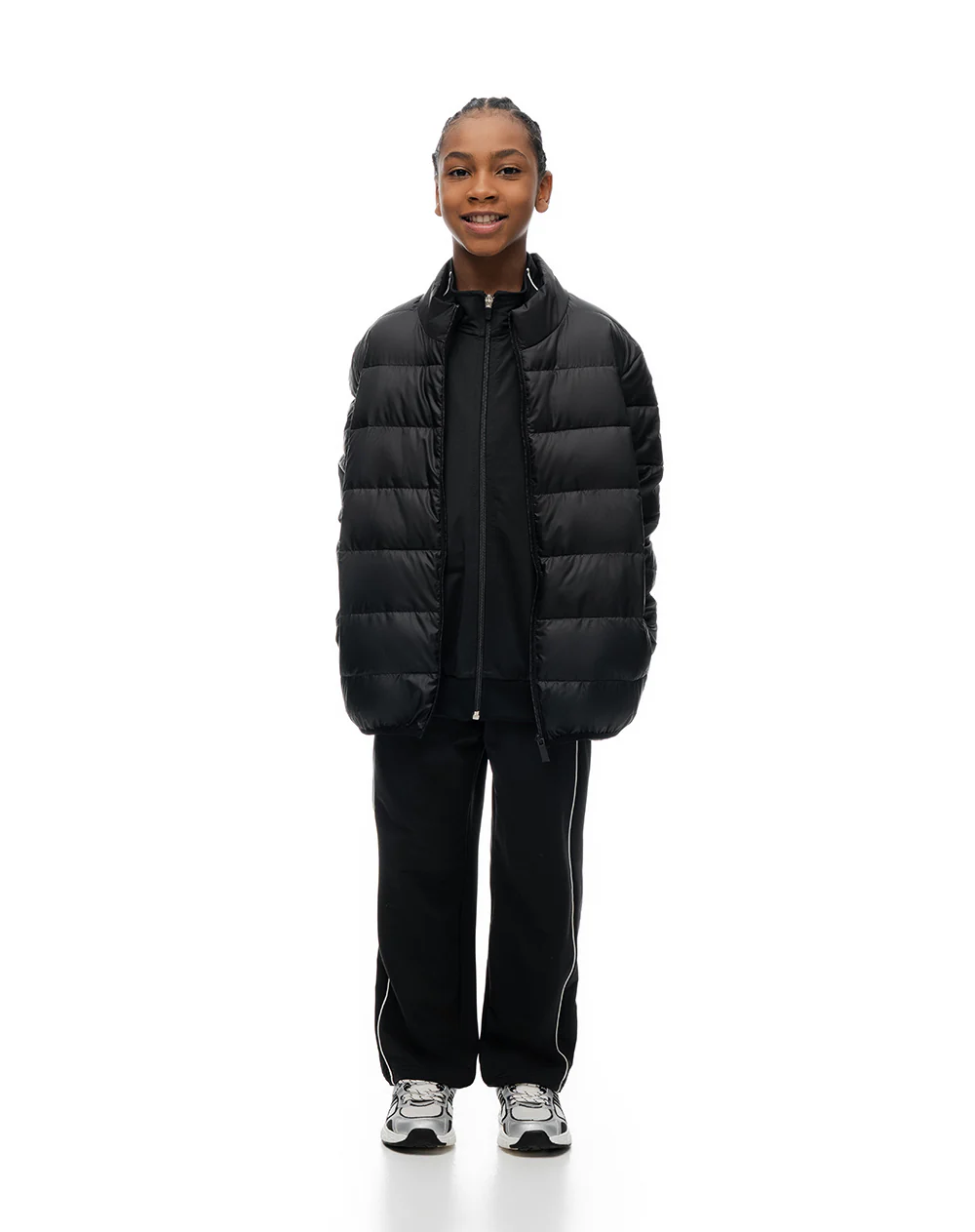 Chaqueta regular acolchada negra niño - Image 4