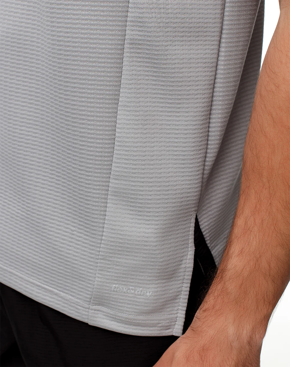 Camiseta deportiva control humedad gris hombre - Image 4
