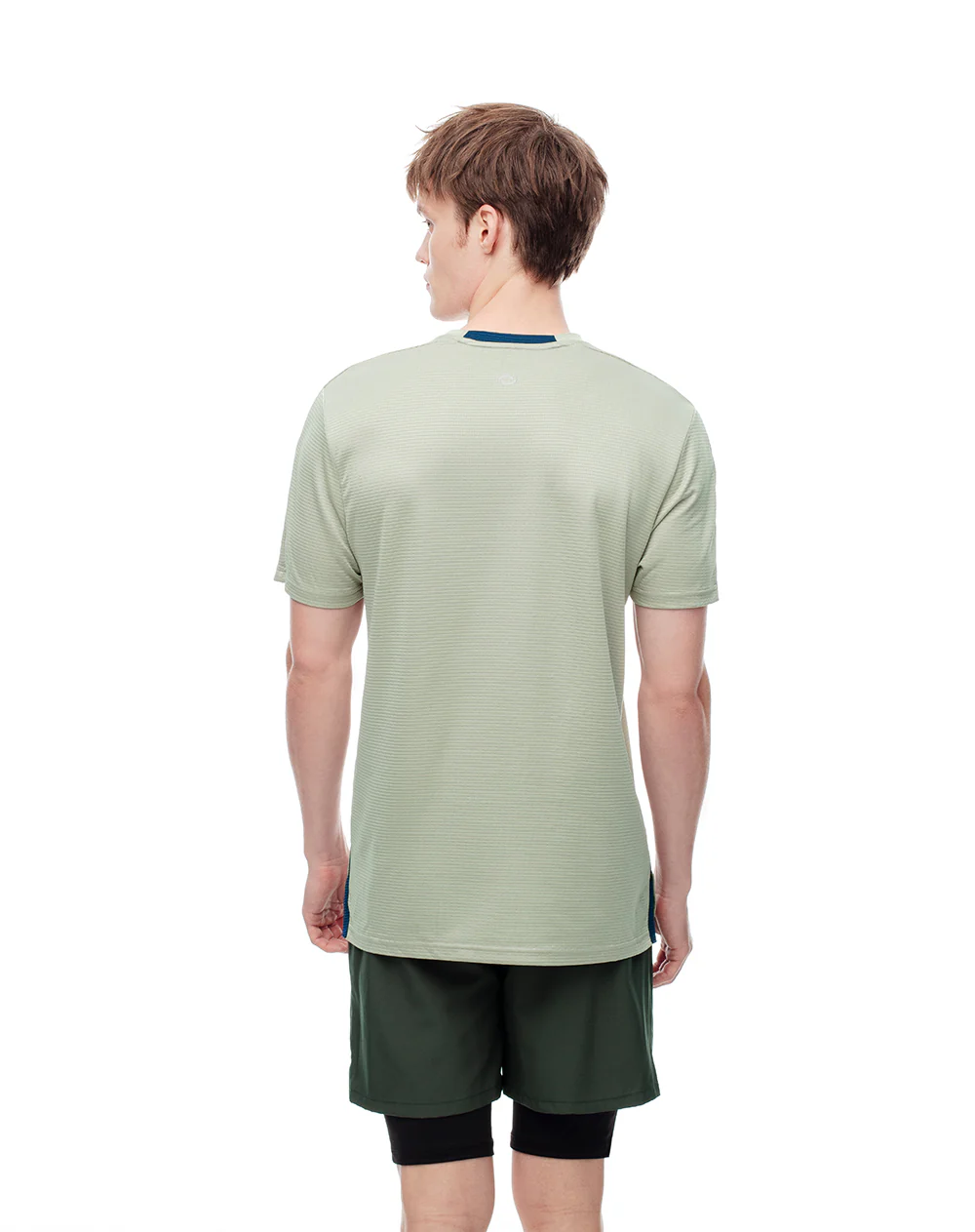 Camiseta deportiva control humedad verde hombre - Image 2