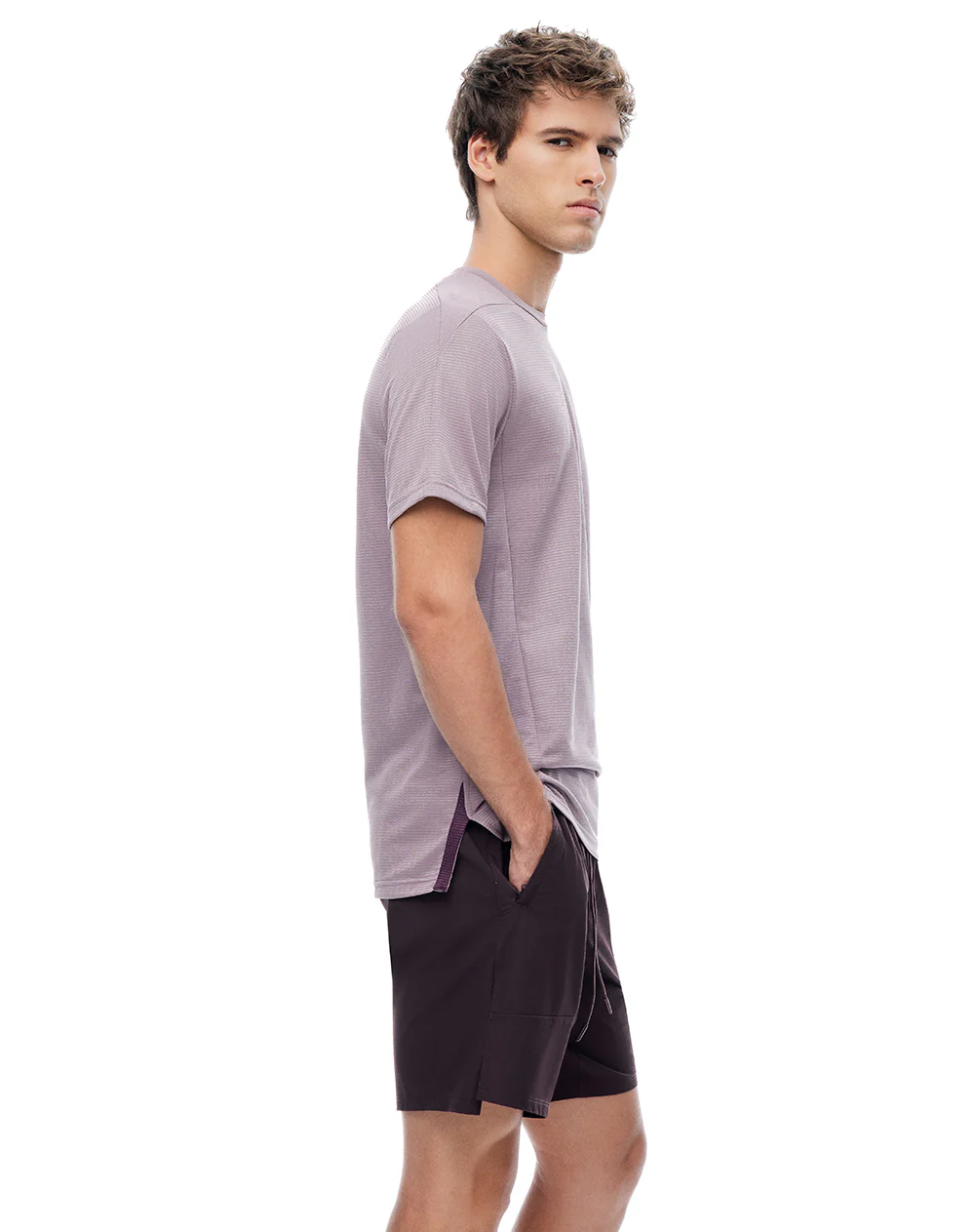 Pantaloneta deportiva vino tinto hombre - Image 2
