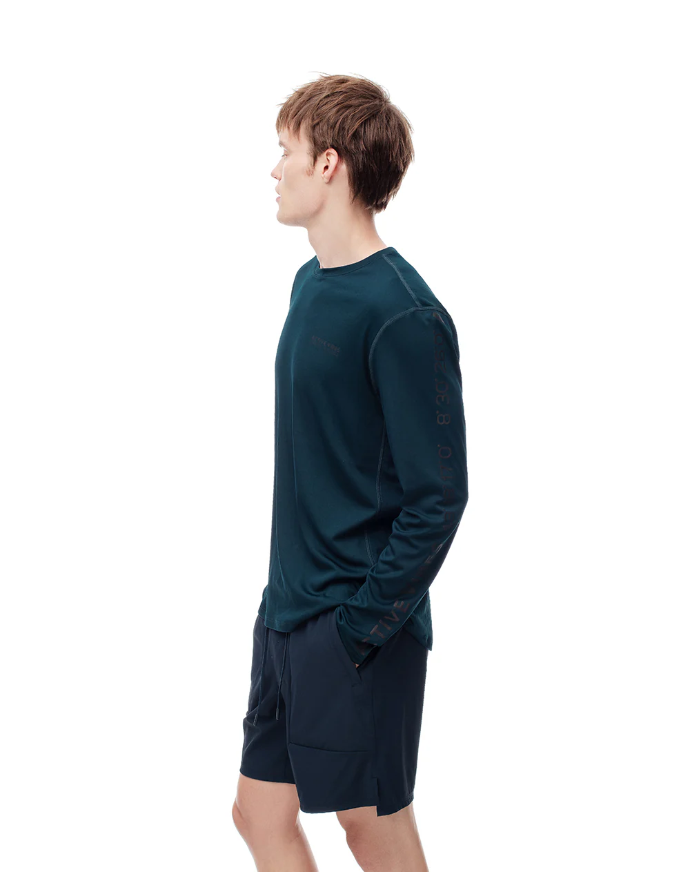 Pantaloneta deportiva secado rápido azul hombre - Image 5
