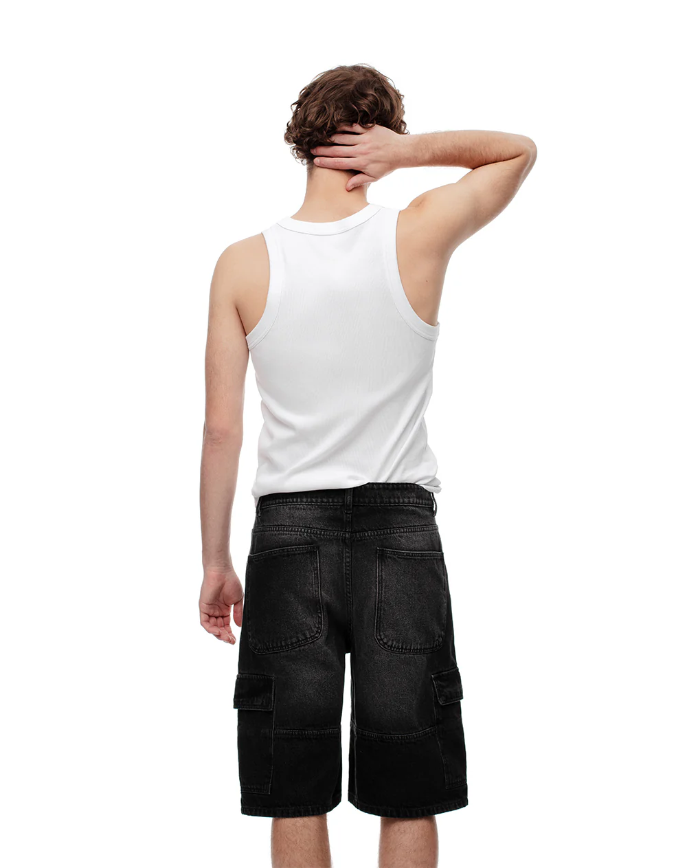 Bermuda denim regular negro hombre - Image 3