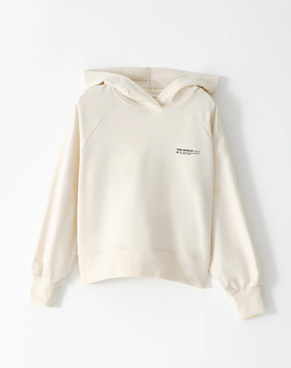 Buzo tipo hoddie algodón crema niña - Image 5