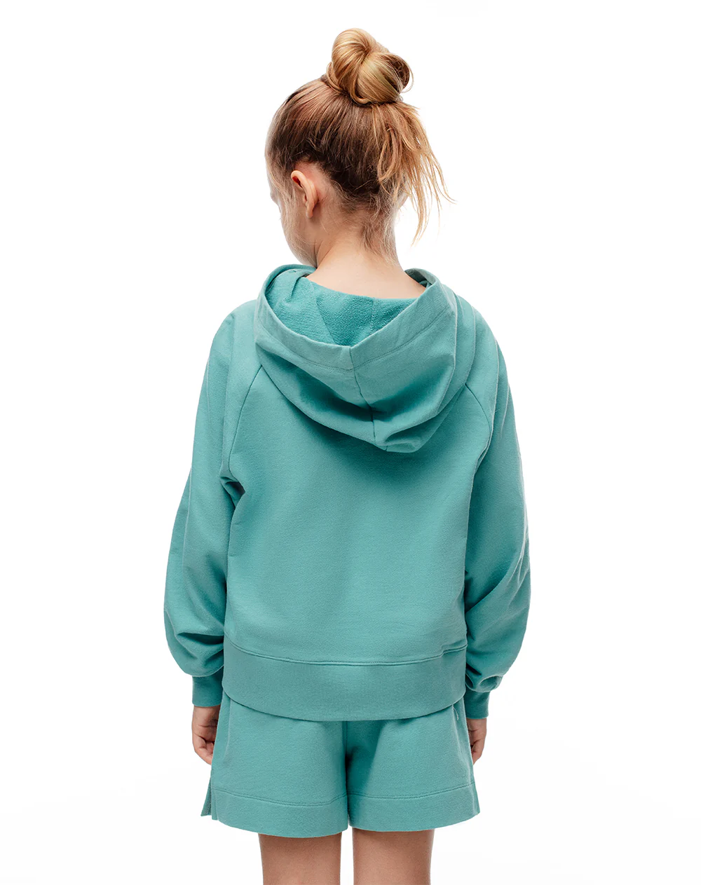 Buzo tipo hoddie algodón azul niña - Image 2