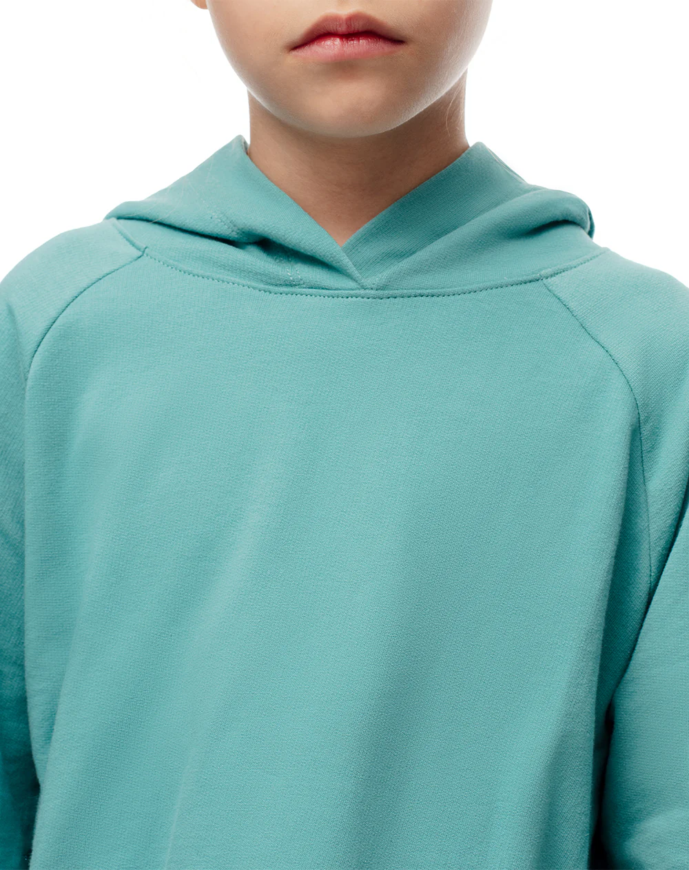 Buzo tipo hoddie algodón azul niña - Image 3