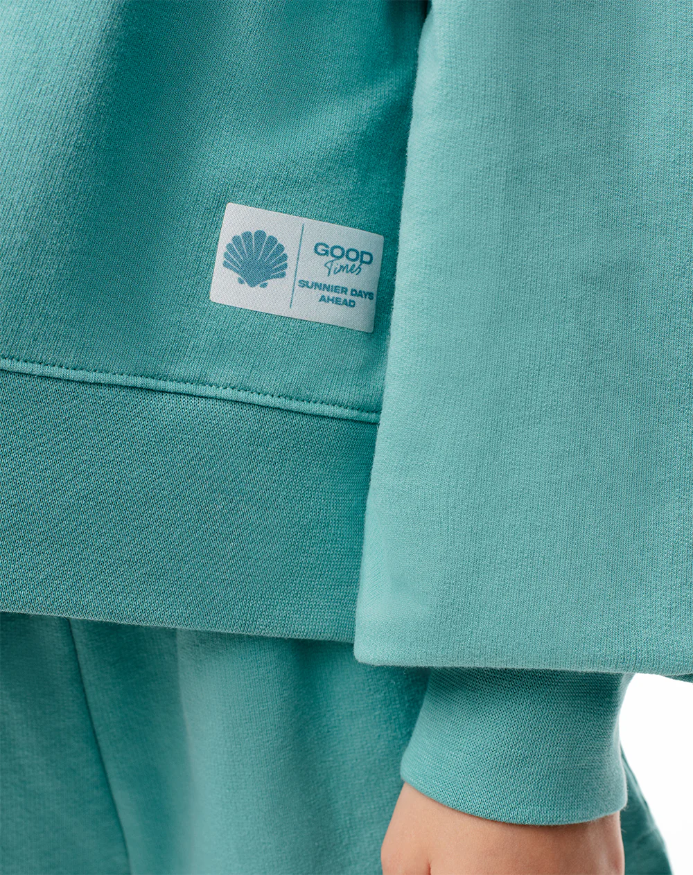 Buzo tipo hoddie algodón azul niña - Image 5