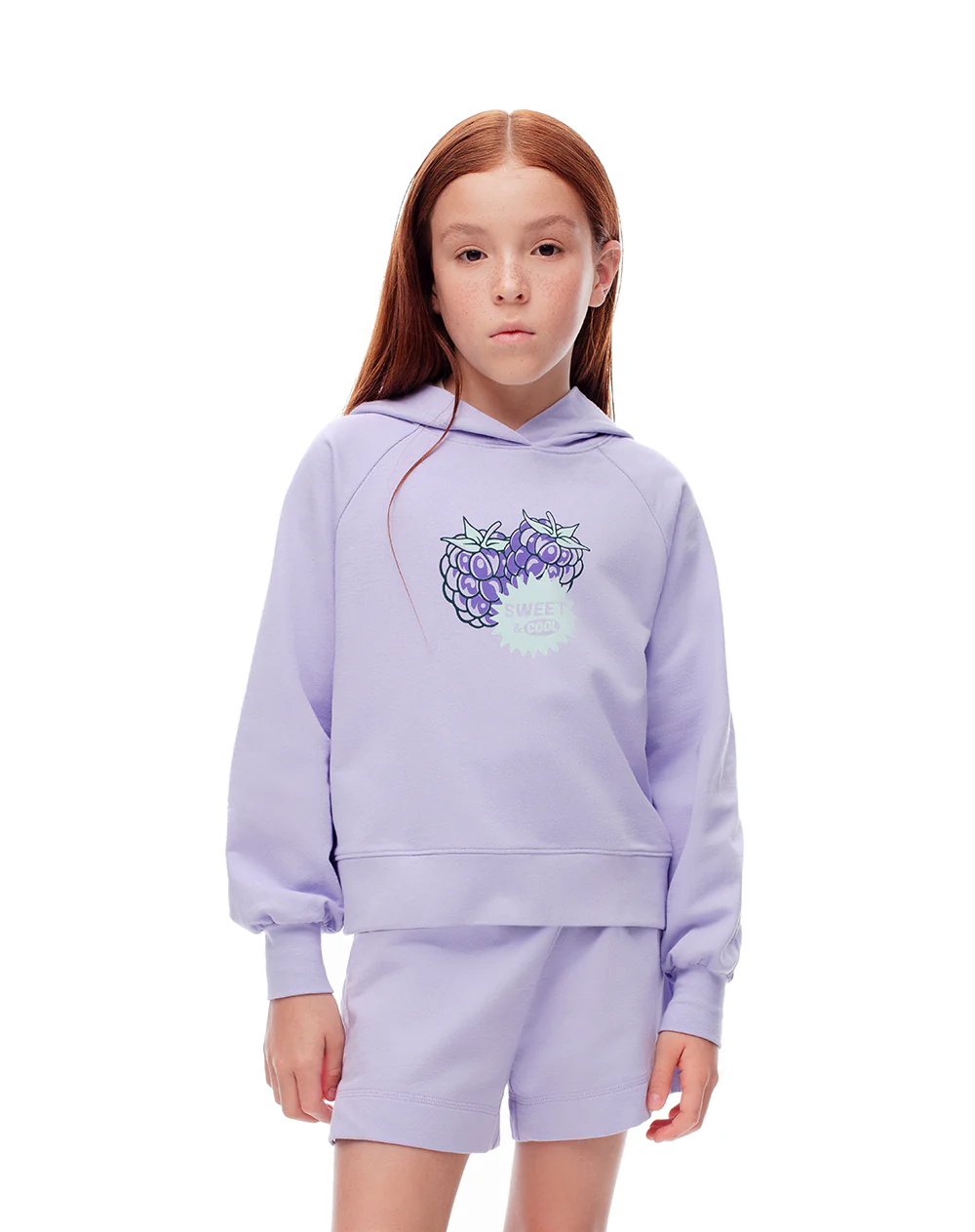 Buzo tipo hoddie algodón lavanda niña - Image 3
