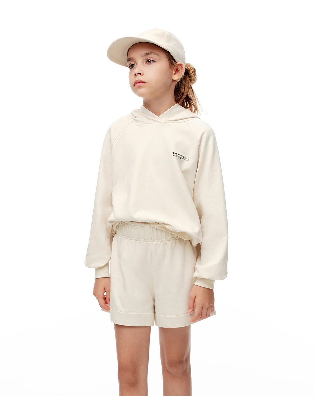 Short algodón crema niña