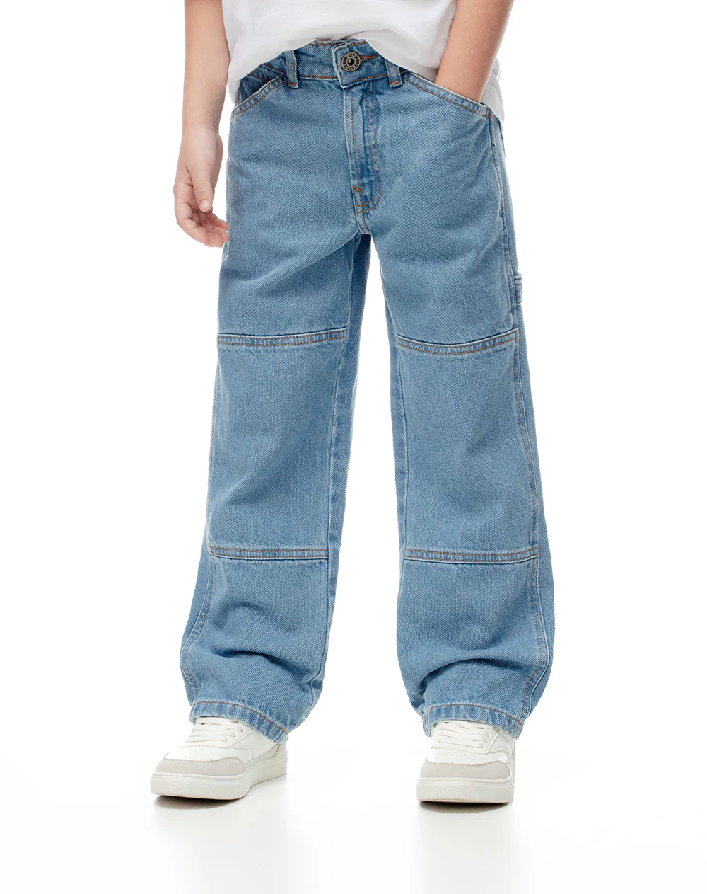 Jean wide leg índigo claro niño - Image 3