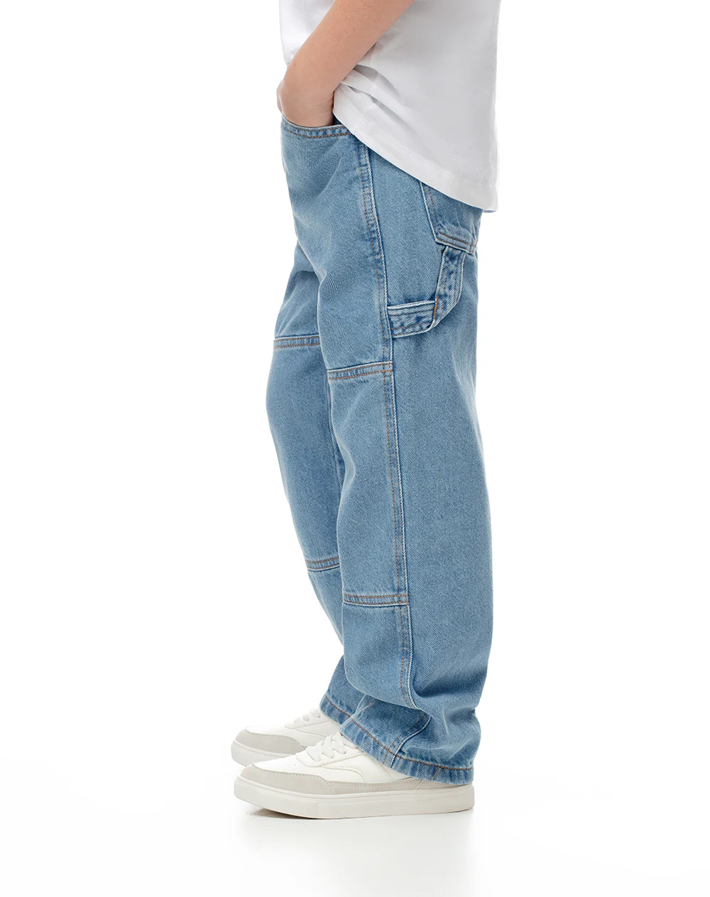 Jean wide leg índigo claro niño - Image 4