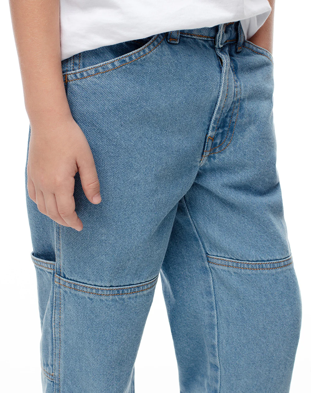 Jean wide leg índigo claro niño - Image 5