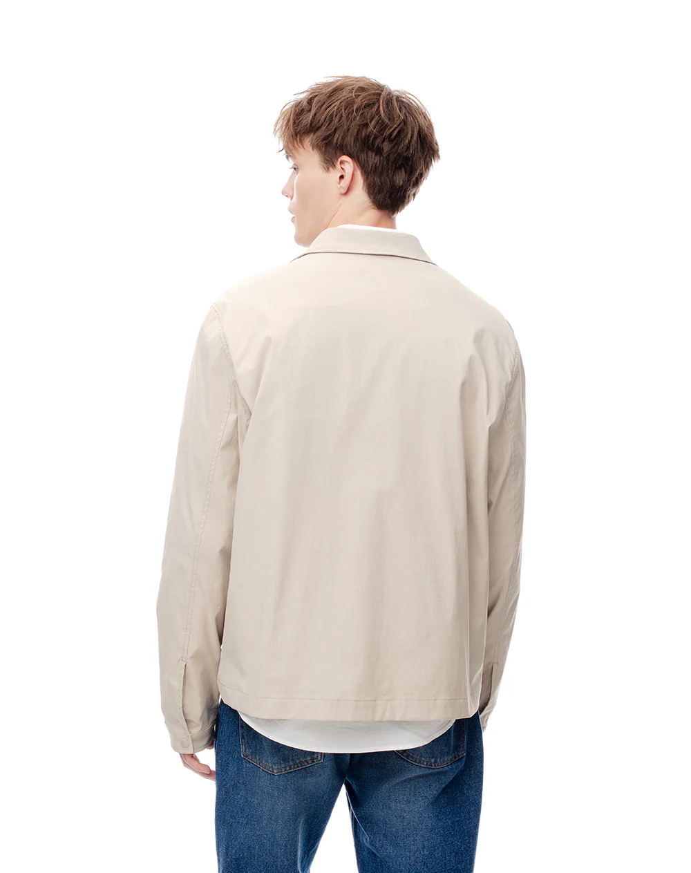 Chaqueta overshirt habano hombre - Image 2