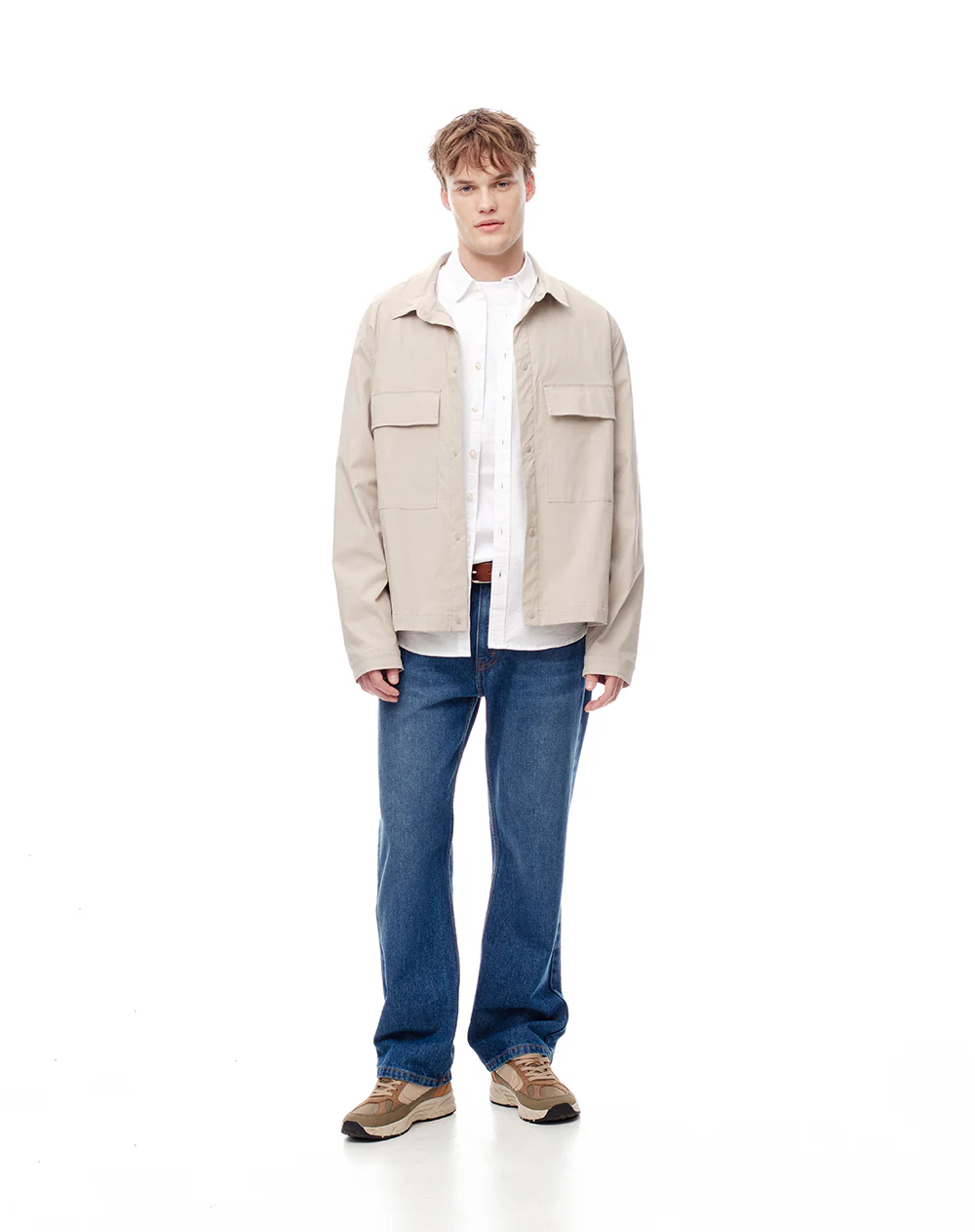 Chaqueta overshirt habano hombre - Image 4