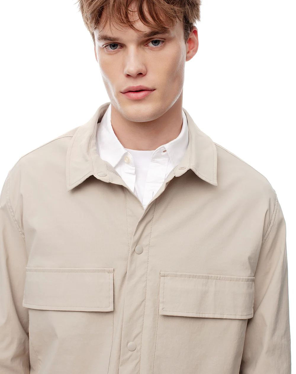 Chaqueta overshirt habano hombre - Image 5