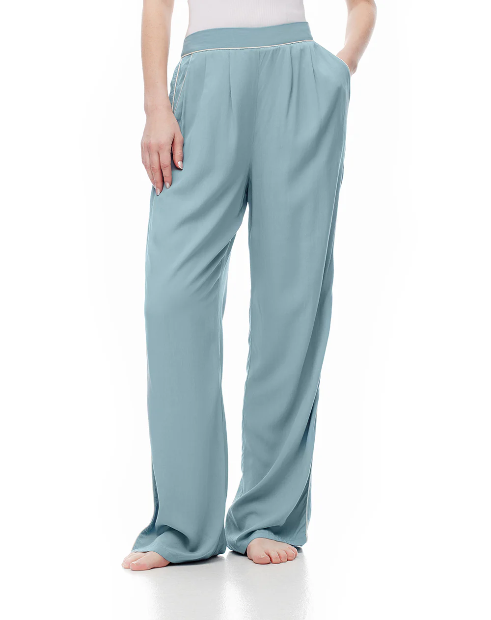 Pantalón de pijama azul mujer - Image 3