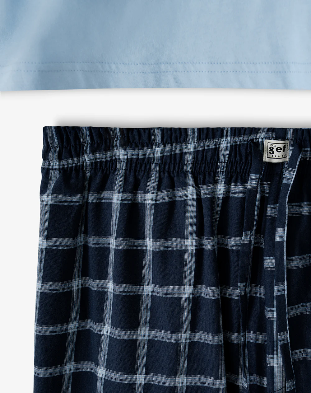 Camiseta + pantalón de pijama algodón azul hombre - Image 8