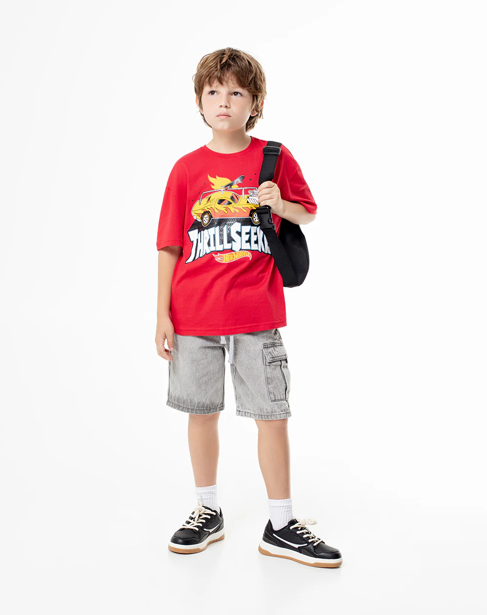 Camiseta regular Hot wheels roja niño - Image 4