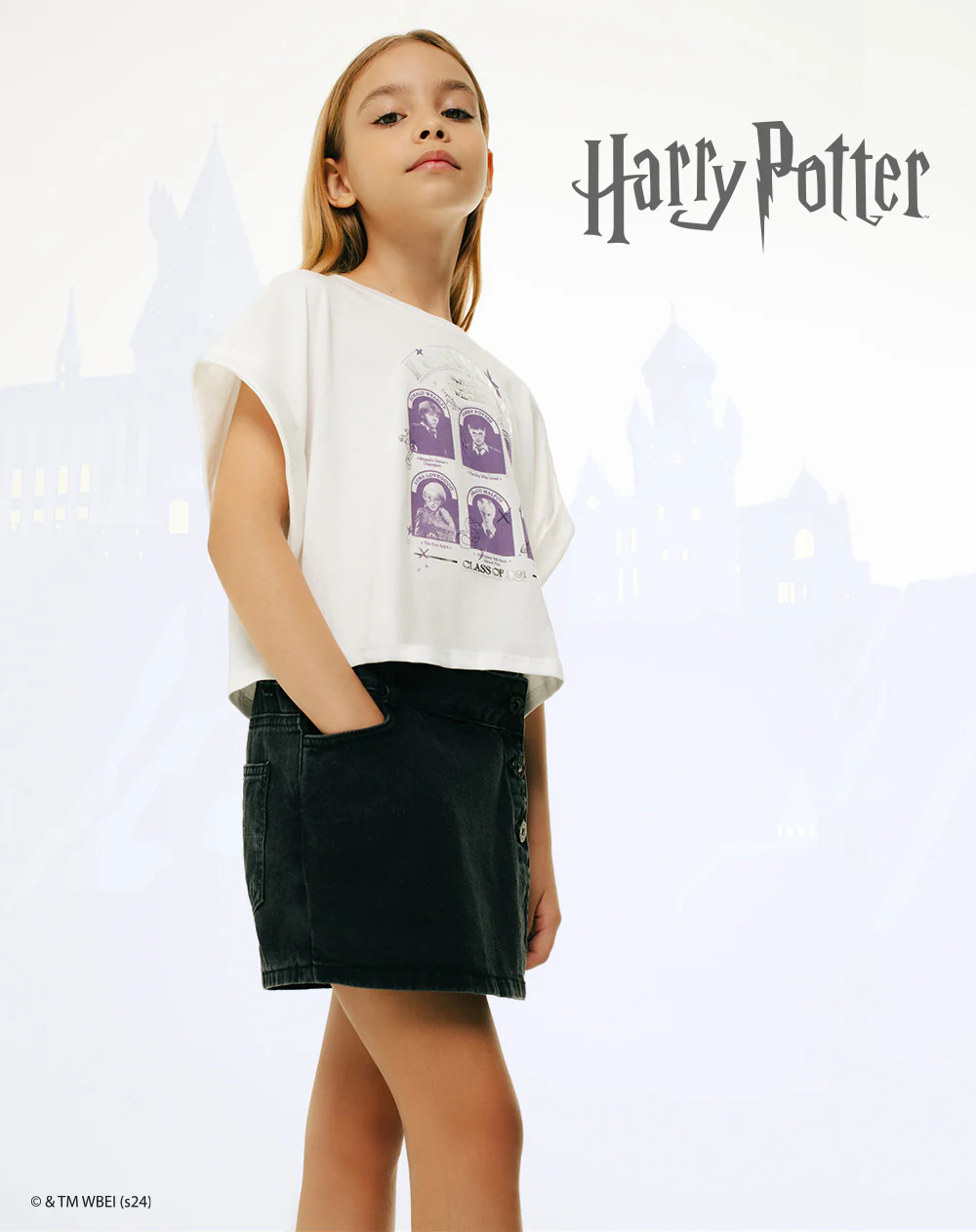 Camiseta regular Harry Potter crema niña - Image 6